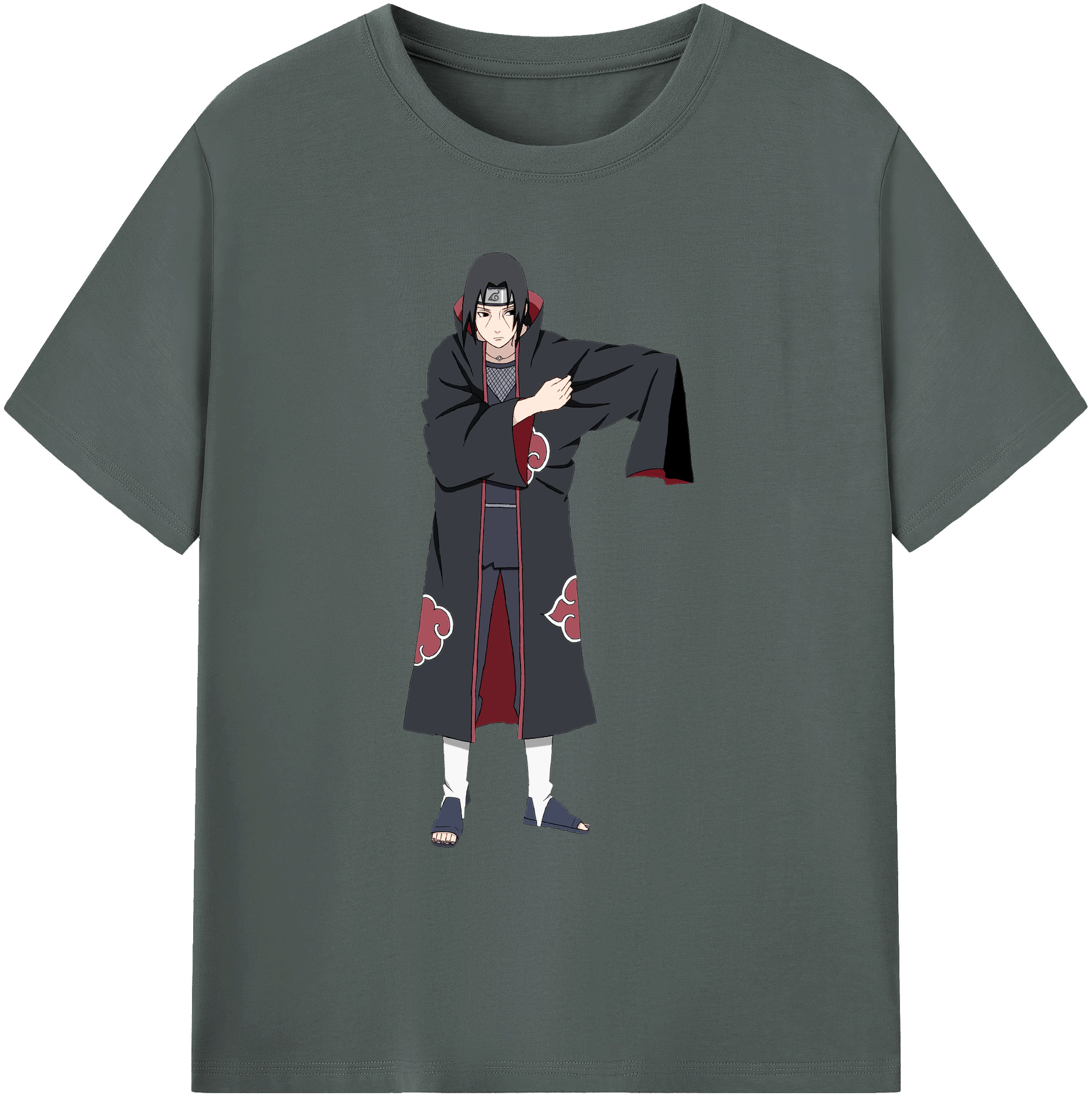 （画像用） NARUTO -ナルト- うちは イタチ Uchiha Itachi 綿100％ メンズ半袖Tシャツ｜肌触りやわらか＆通気性